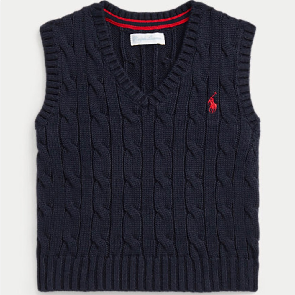Polo Ralph Lauren Baby Cable Knit Vest 6M